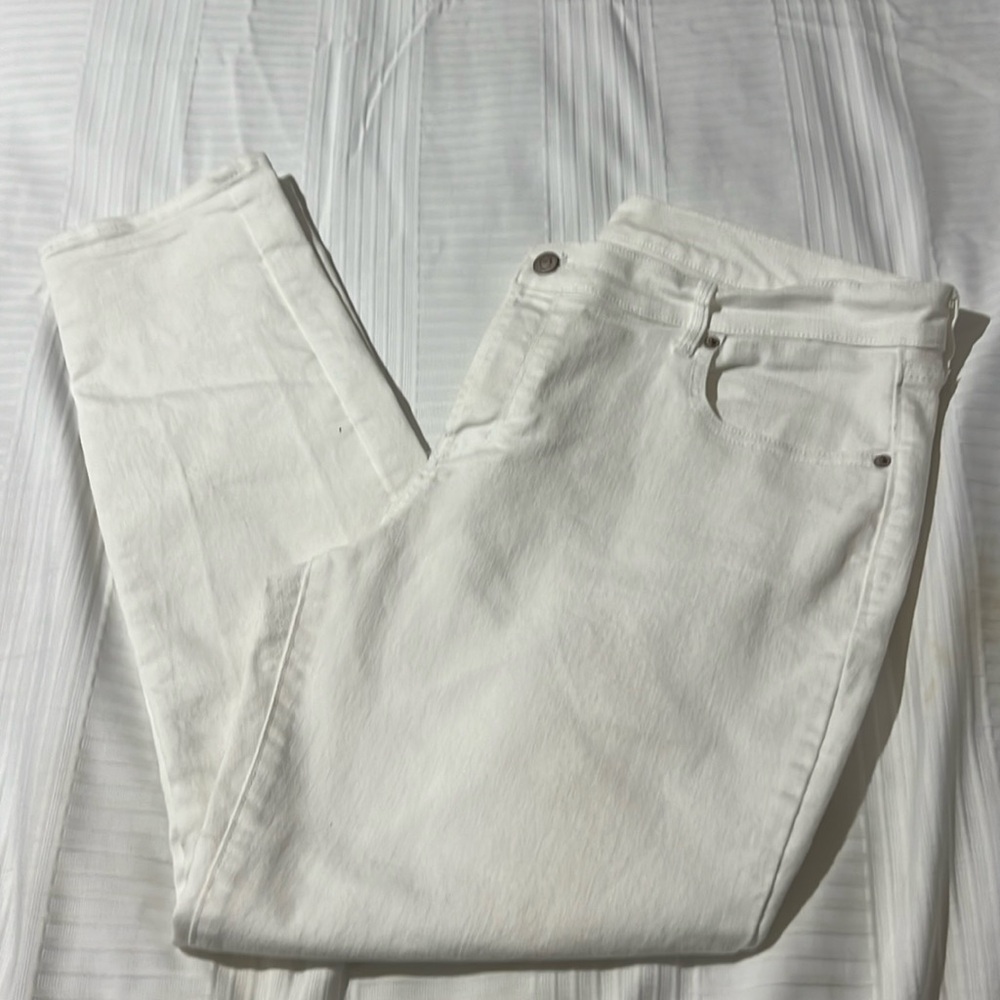 White denim jeans 16 R Old Navy